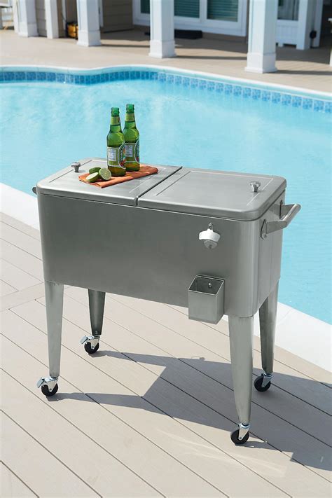 metal cooler box|outdoor large cooler box.